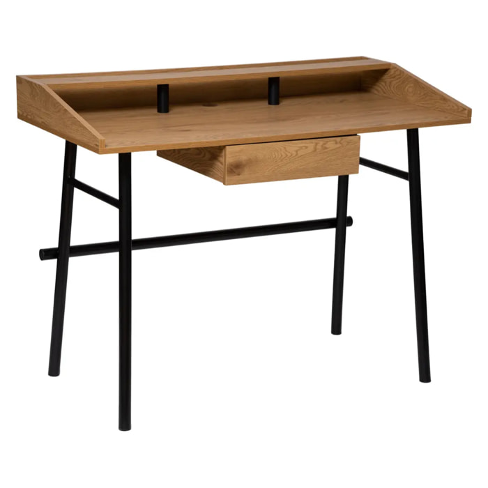 Bureau 1 tiroir "Josan" effet chêne L110cm