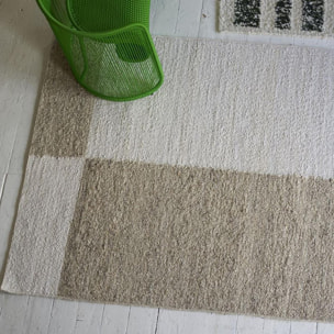 Tapis salon et chambre fait main en laine motif géométrique KATA