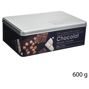 Boîte à chocolat métal "Black Edition" noir
