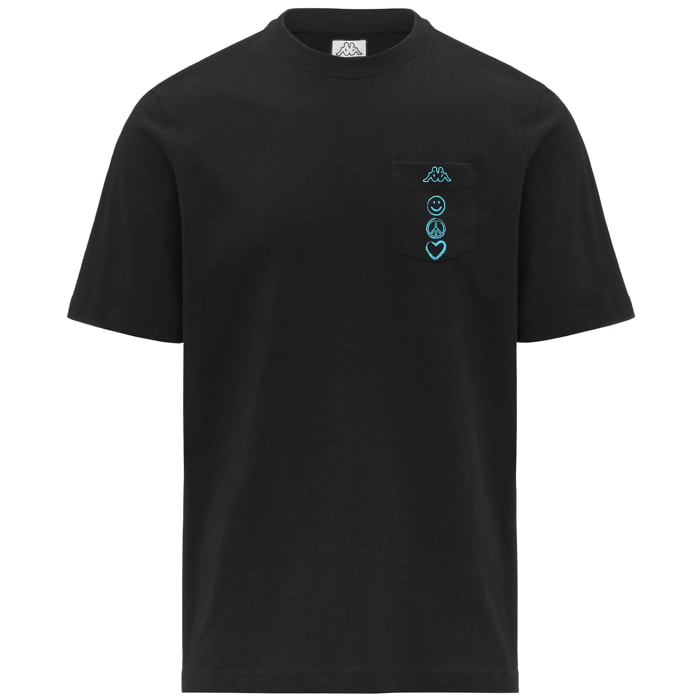 Kappa - Camisetas y tops Hombre Negro - Logo Ciao 140