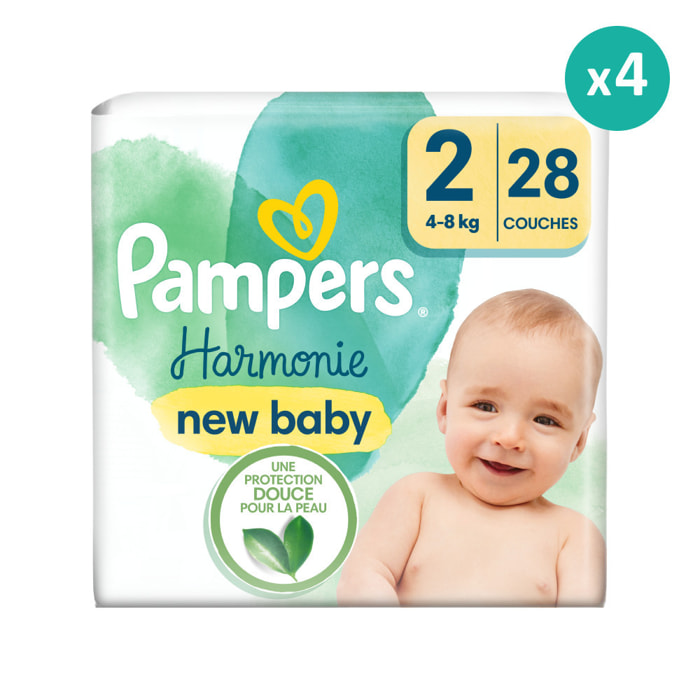 4x28 Couches Harmonie Taille 2, Pampers