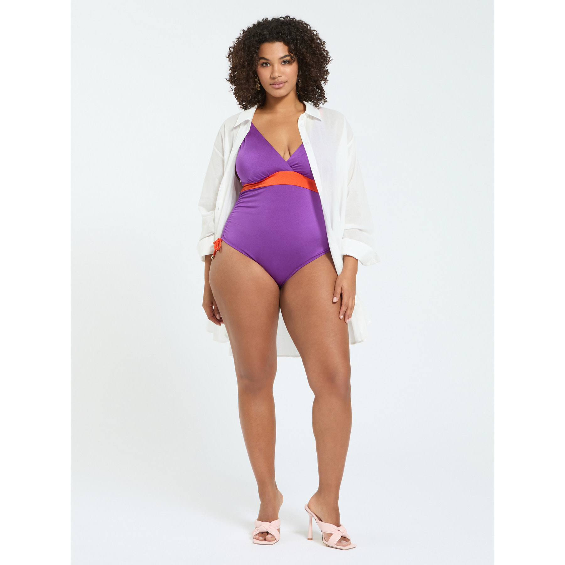 Fiorella Rubino - Bañador entero color block - Violeta