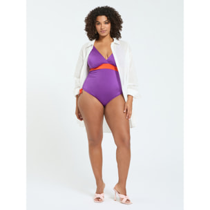 Fiorella Rubino - Bañador entero color block - Violeta