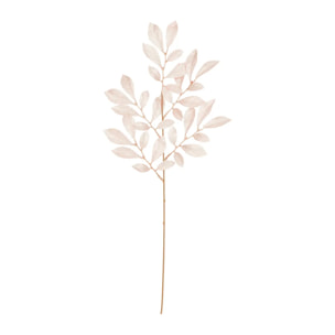 Branche feuille métal rose 75cm