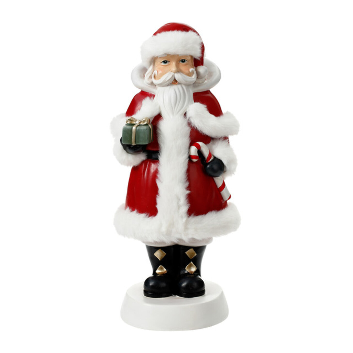 Babbo Natale Nicolaus con pacco e pelliccia