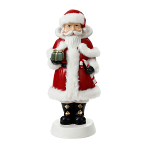 Babbo Natale Nicolaus con pacco e pelliccia