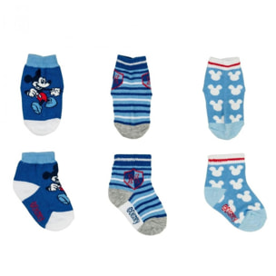 Set 3 Calzini Topolino Ellepi Blu e Azzurro Lui Ellepi Multicolor