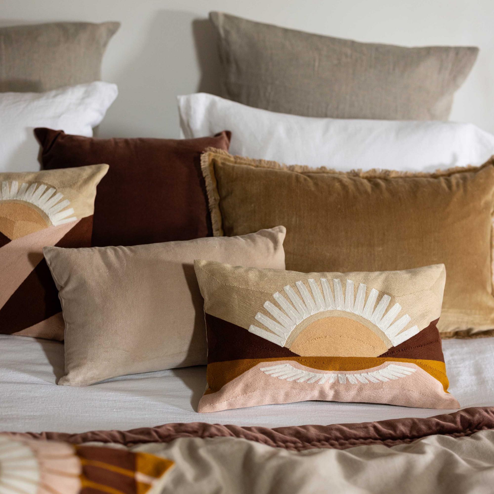 Coussin uni Elise