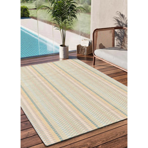 MANILA Alfombra geométrica de exterior-interior en tonos pastel, varias medidas disponibles.