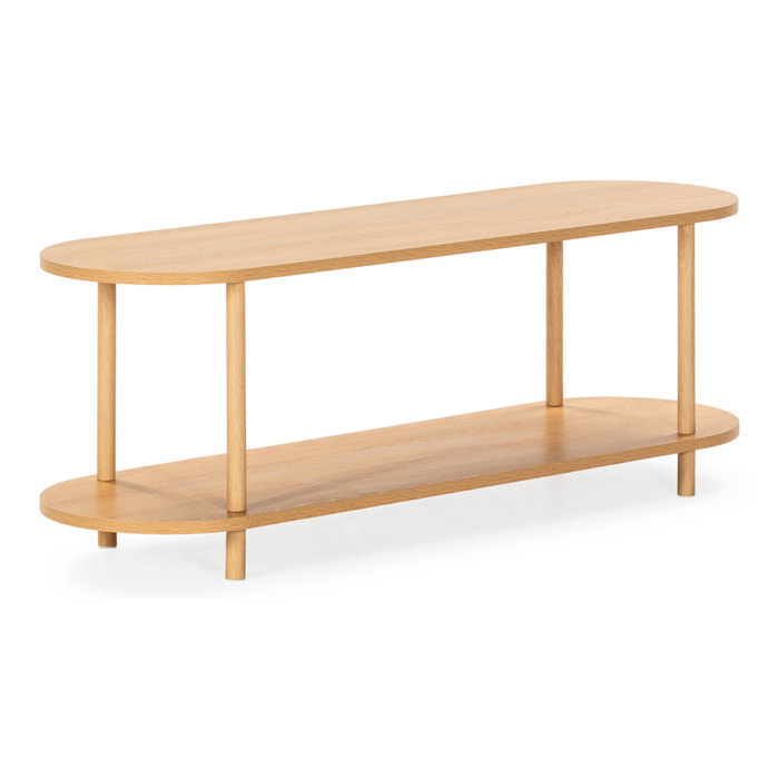 Mueble tv Montana 2 estantes efecto Roble