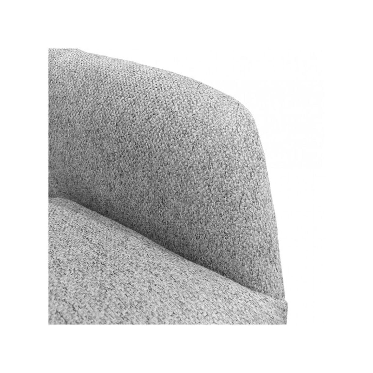 Fauteuil en tissu gris chiné avec accoudoirs - TRENDY