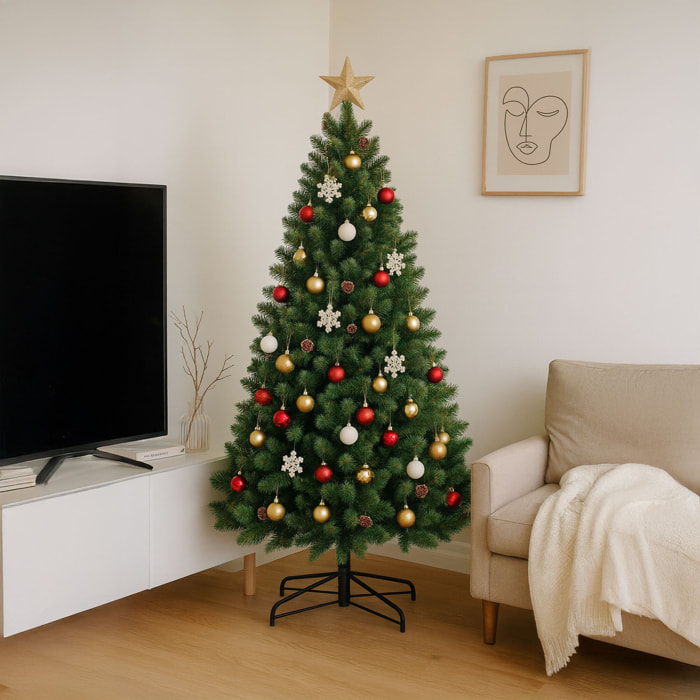 Boho - Albero di Natale con pigne in PVC ø132x210H cm, 1053 Punte