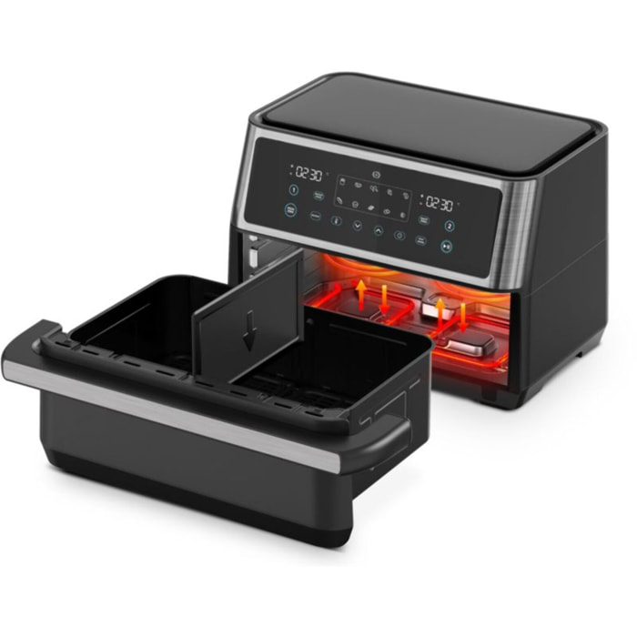 Friteuse sans huile ESSENTIELB EAF5 ,Noir, Flex Megazone XXL 11L