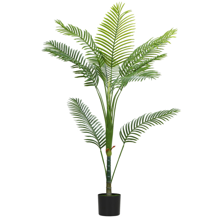 Plante artificielle intérieure palmier Areca H.150cm 11 feuilles grand réalisme PE vert