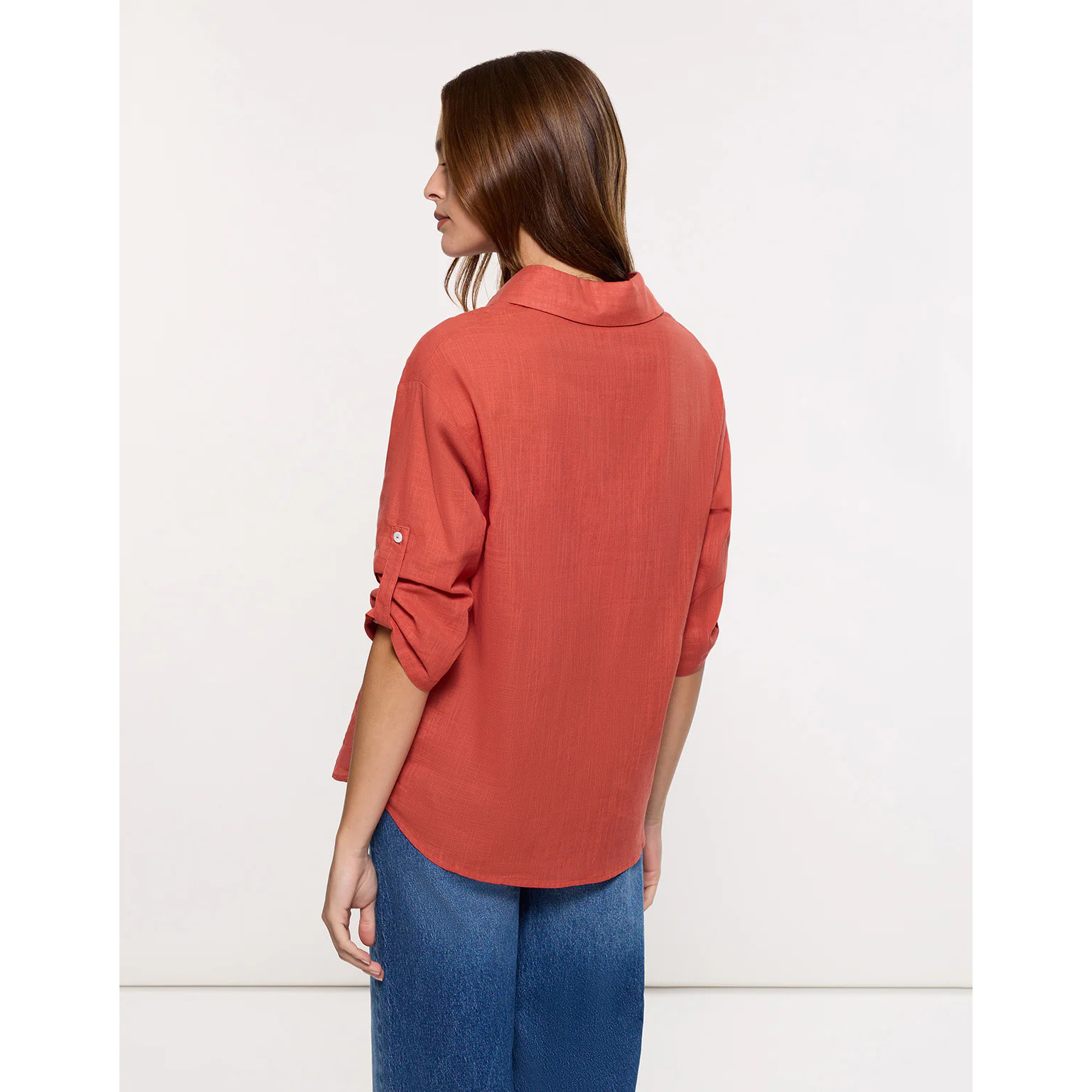 Camisa Manga Larga Rojo Teja - Astromi