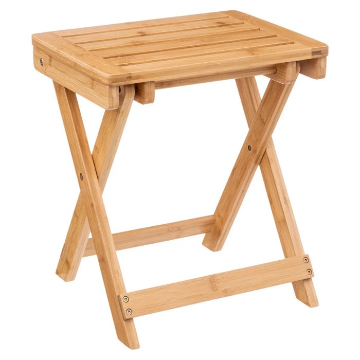 Tabouret pliant bambou