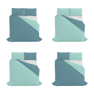 PARURE COPRIPIUMINO NATURAL COLOR MATRIMONIALE - 100% COTONE MADE IN ITALY