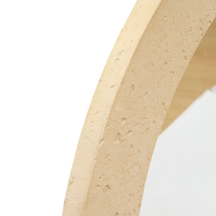 Miroir mural Anaya beige D78cm