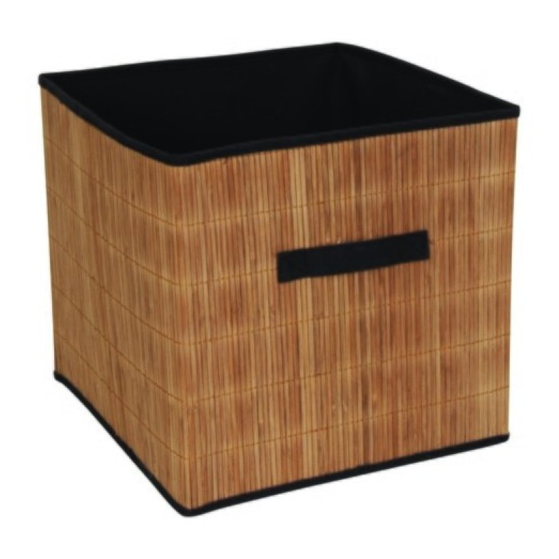 Panier De Rangement Pliant Bambou MSV