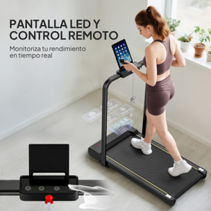 Cinta de Correr Plegable 7% Inclinación, Andar Caminadora Eléctrica para Casa 2 en 1 Debajo del Escritorio con 2.0HP, 6 km/h, Pantalla LED, Control Remoto, para Gimnasio y Oficina