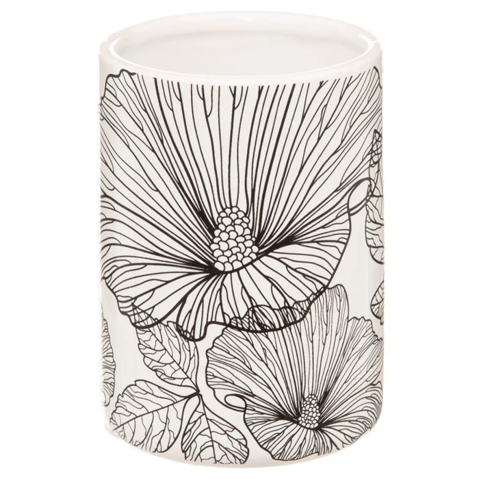Gobelet "BlackFlora" noir et blanc