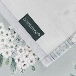 Nappe imprimée anti-tâches GALAN BLEU CIEL