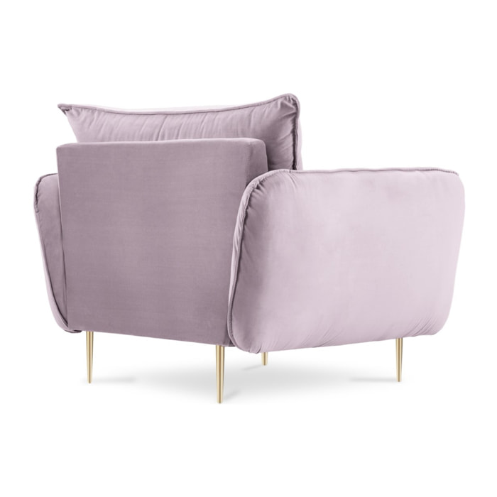 Fauteuil "Vienna" en velours lavande