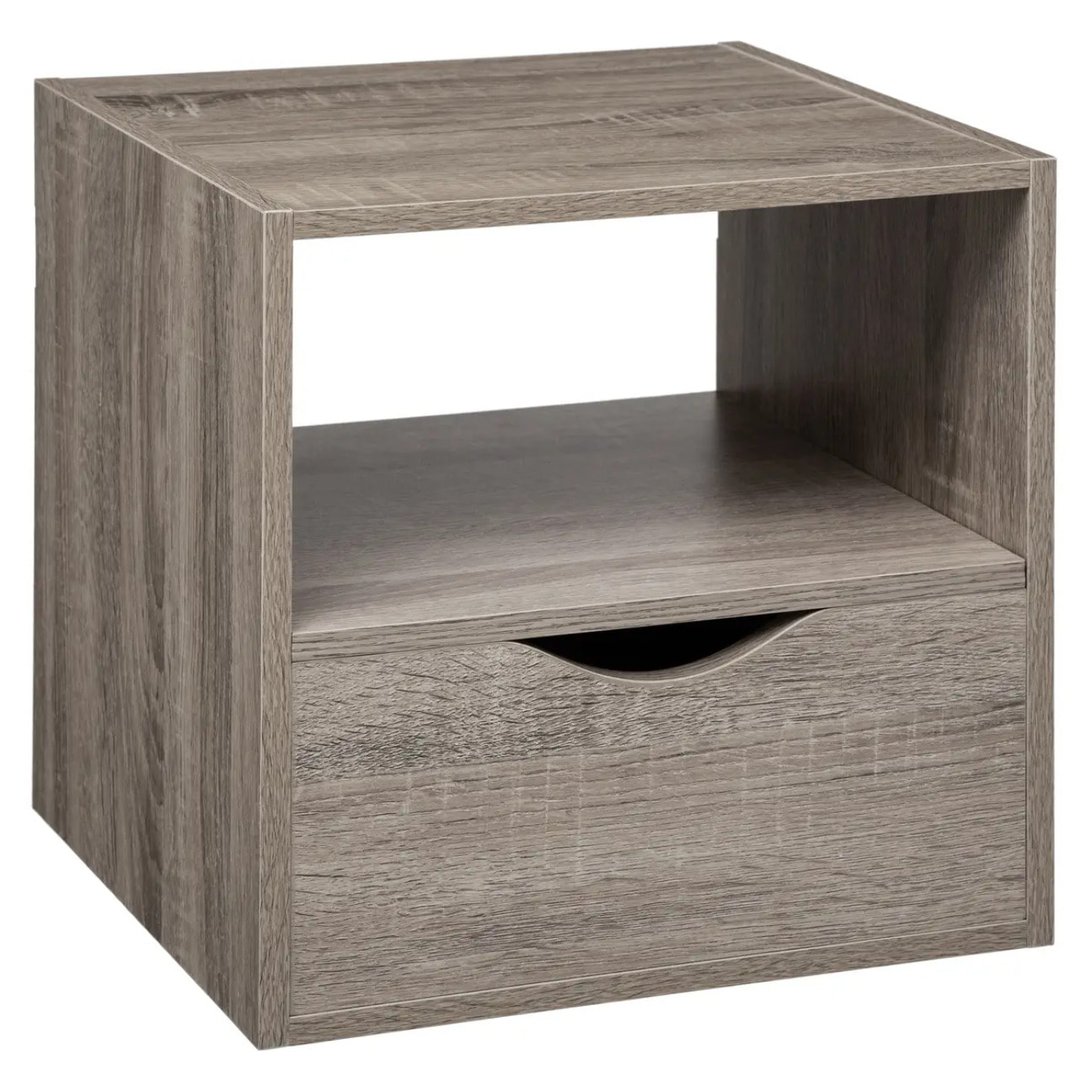 Tiroir et étagère 31cm "Mix N' Modul" effet chêne gris