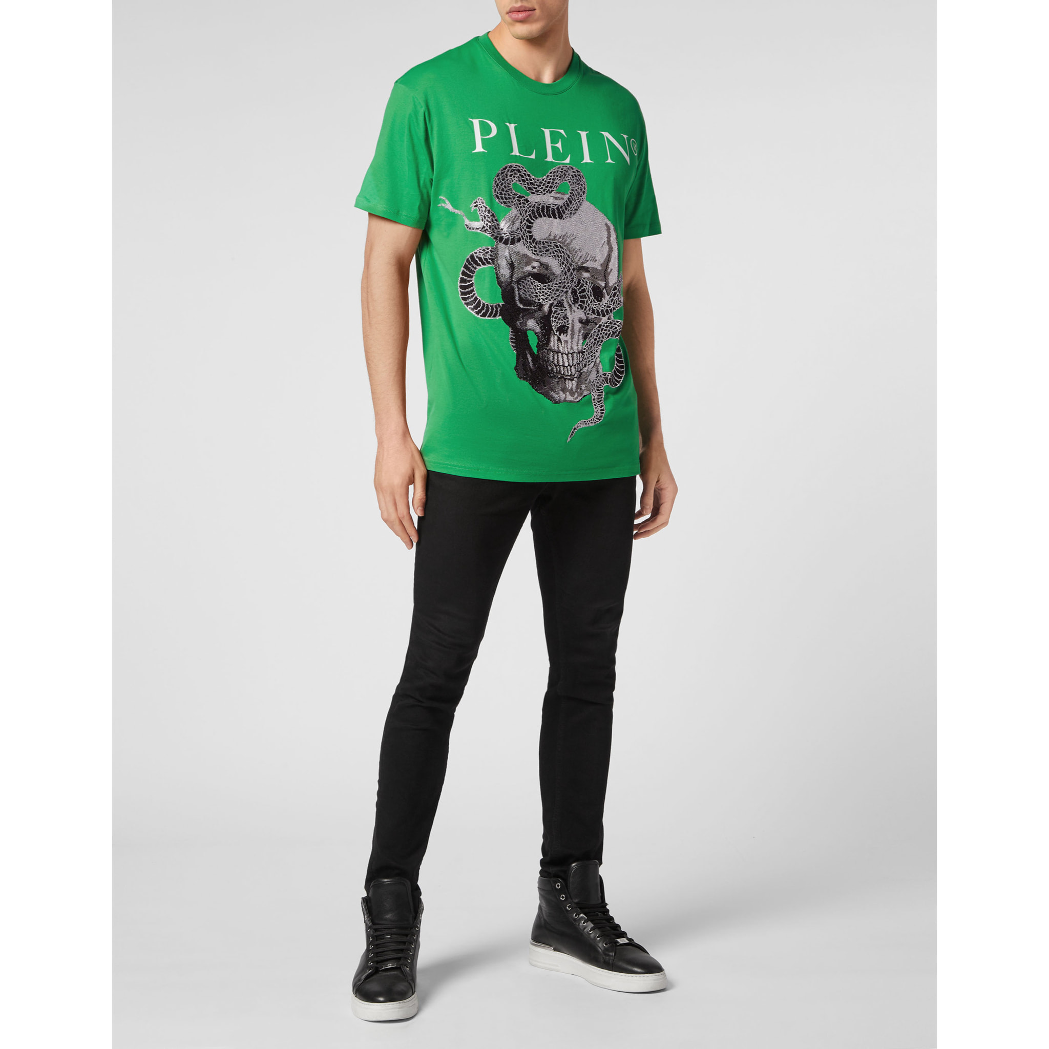 PHILIPP PLEIN Camiseta Cuello Redondo SNAKE