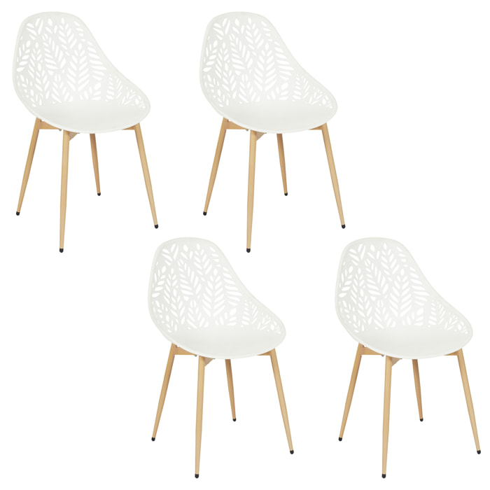 Chaise Lucena Blanc - Lot De 4
