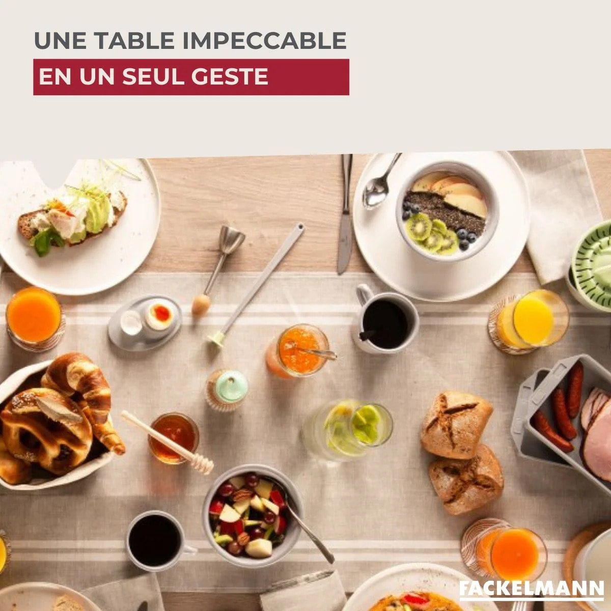 Ensemble de 2 ramasse miettes de table Fackelmann Tecno