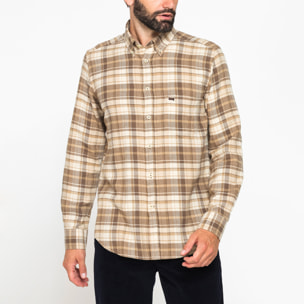 CAMICIA FANTASIA TINTO FILO IN FLANELLA LEGGERA