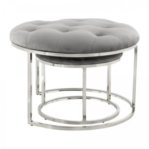 Tabouret semi artisanal Lot de 2 CIKI