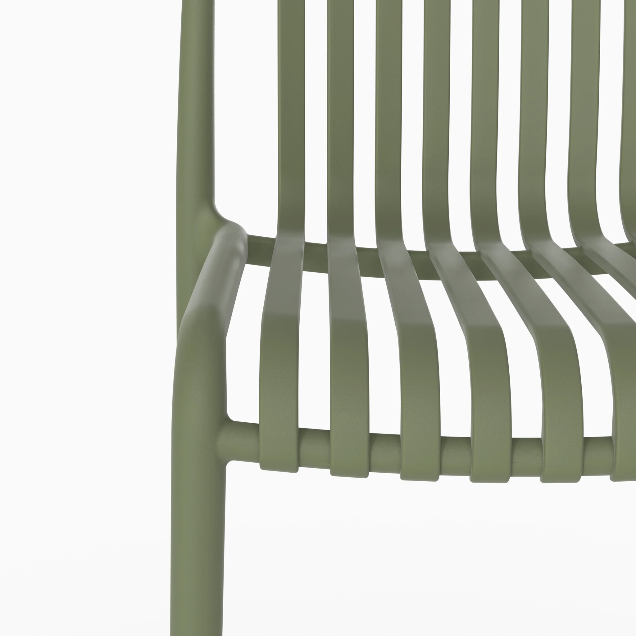 Lot de 2 chaises de bar de jardin 76 cm en plastique vert kaki - Duli