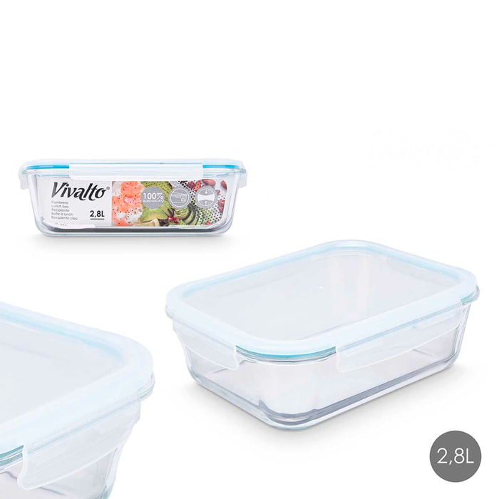 CONTENITORE ERMETICO IN BOROSILICATO 2800ML