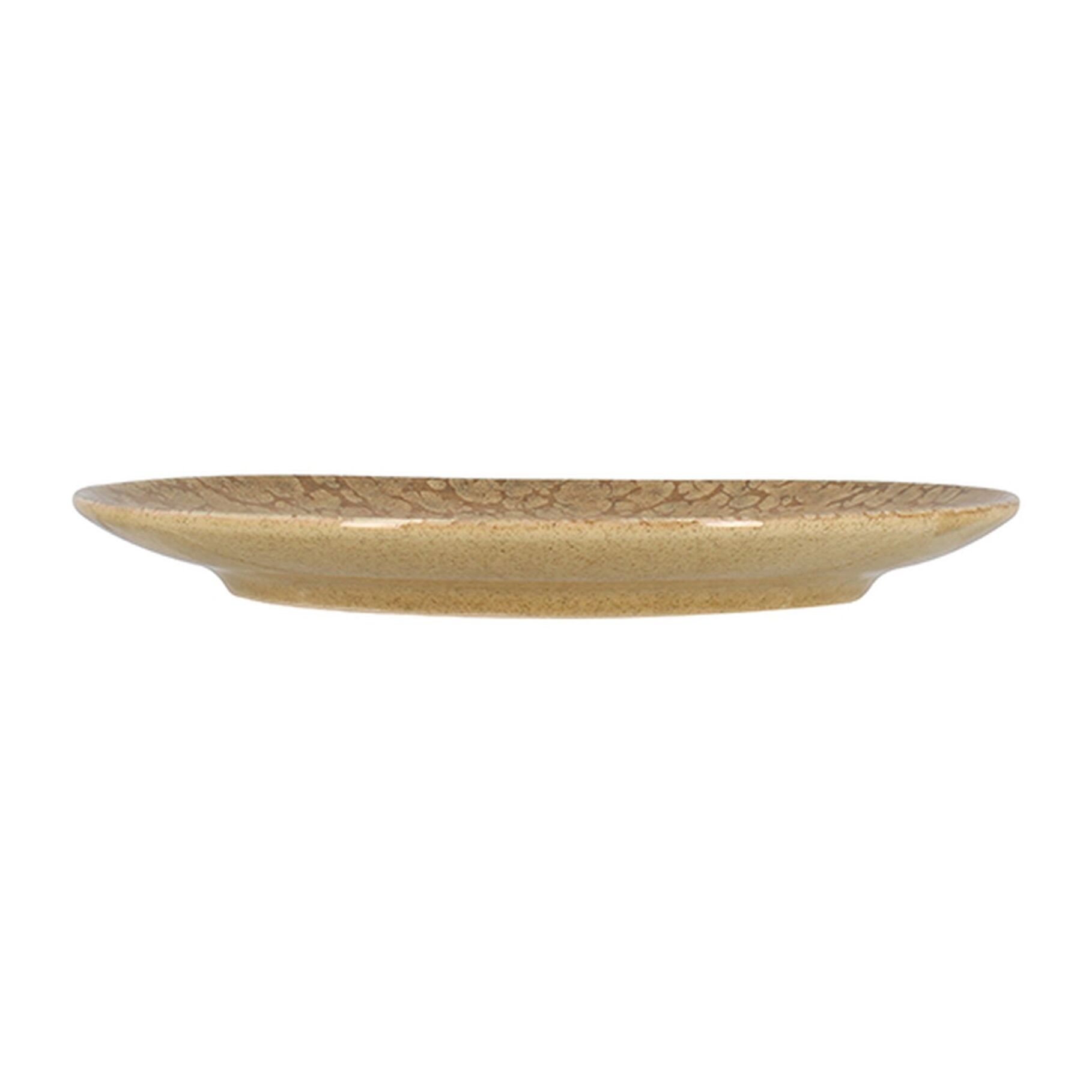 Lot de 6 assiettes plates 26cm en grès jaune  NATURA
