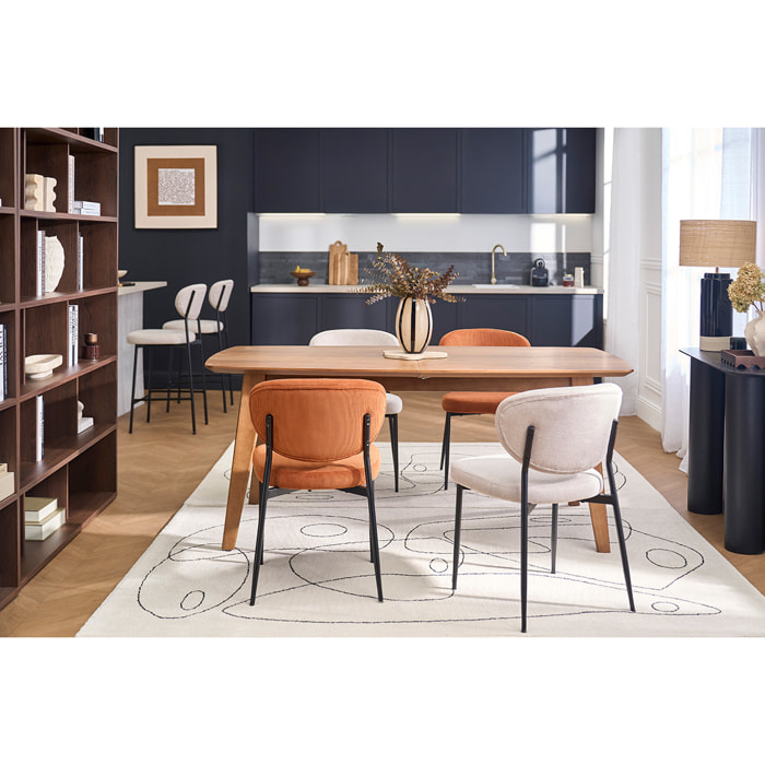 Chaises noires et métal (lot de 2) BREKA