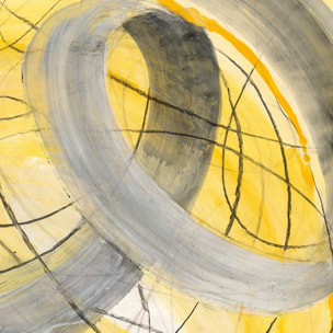 Poster yellow signal Affiche sous cadre bois