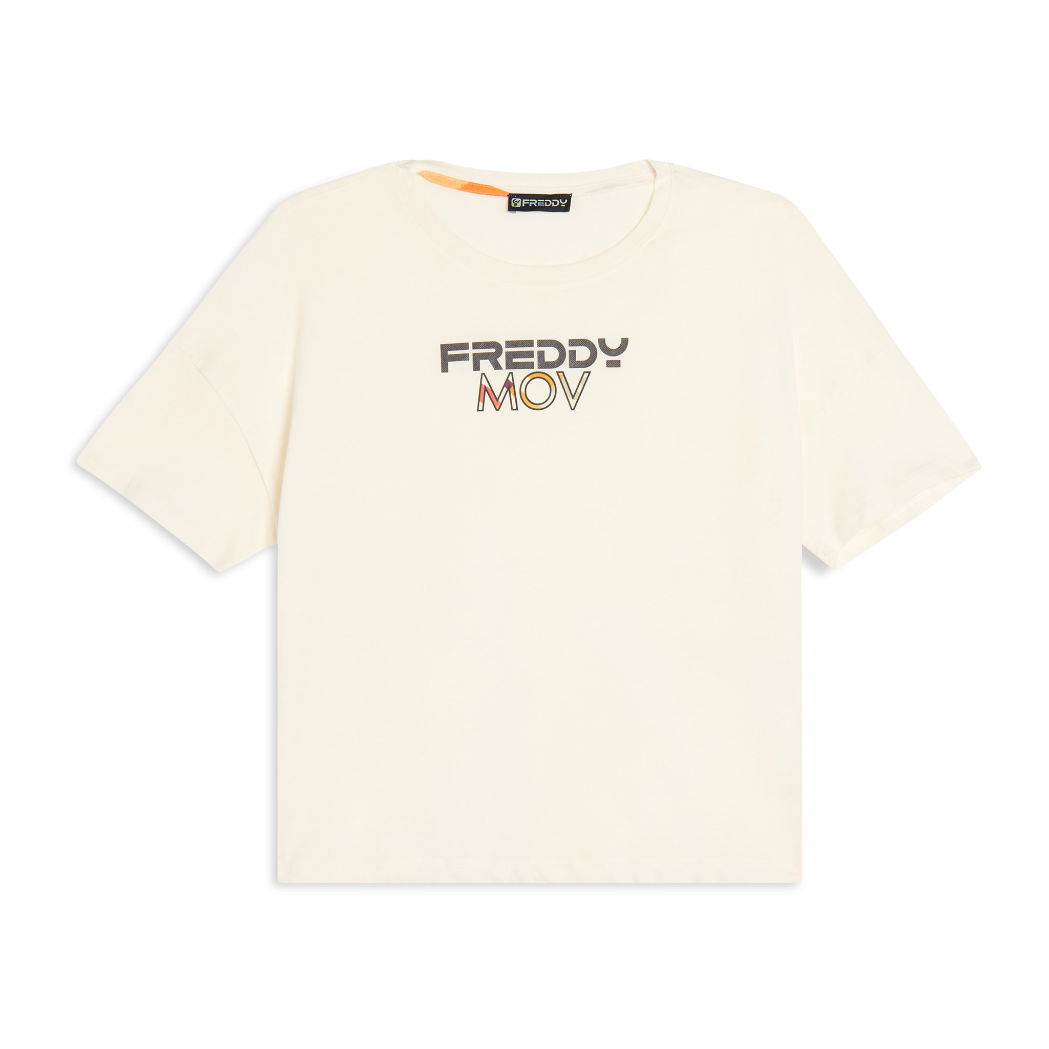 T-shirt Cropped con Spacchi Laterali