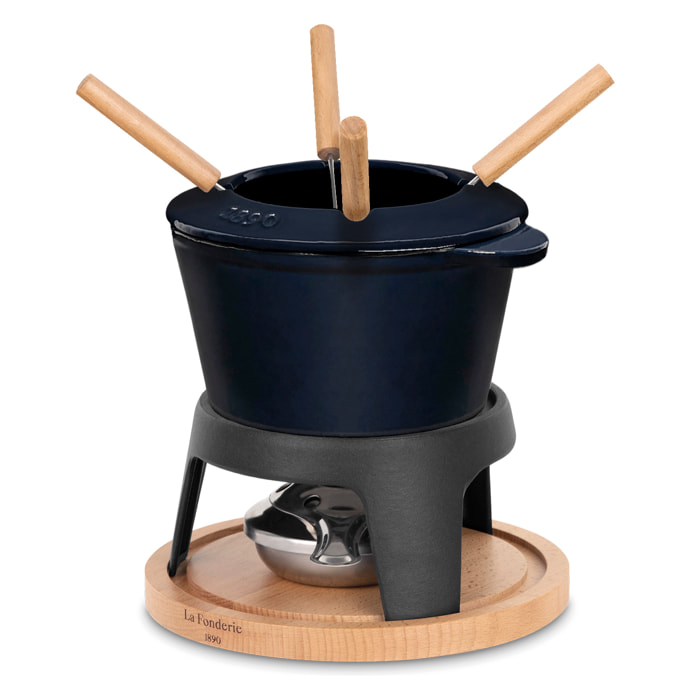 Fondue de hierro fundido para 4 personas MONT D'ARBOIS La Fonderie 1890 (tapa antisalpicaduras- 1,2 L)