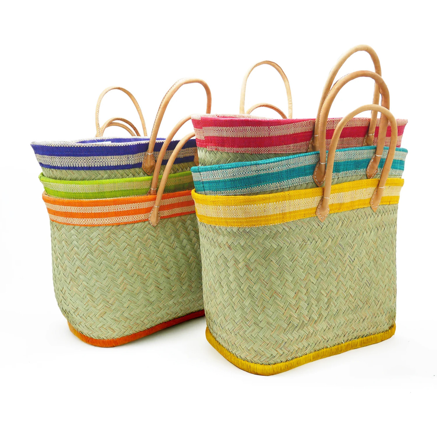 Panier artisanal de Madagascar - Sava GM Rouge