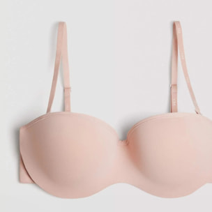 Reggiseno senza spalline multiposizione beige, coppe B e C