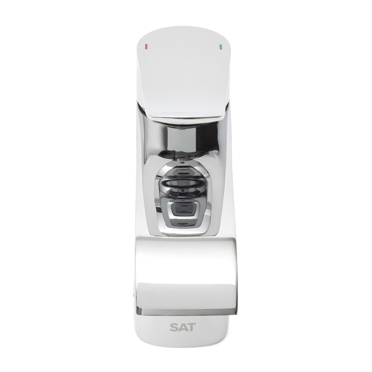 Infinitio mitigeur de lavabo avec bec cascade, sans vidage, chrome SATBSINF271 avec une garantie de 5 ans