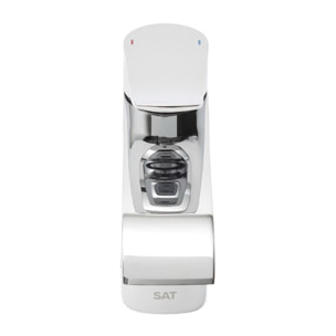 Infinitio mitigeur de lavabo avec bec cascade, sans vidage, chrome SATBSINF271 avec une garantie de 5 ans
