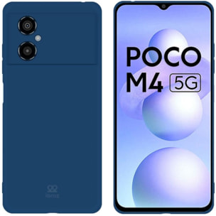 Coque IBROZ Xiaomi Poco M4 5G Silicone Bleu