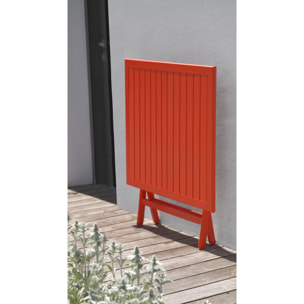 MARIUS - Table de jardin pliante en aluminium orange