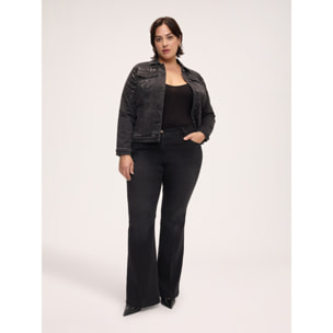 Fiorella Rubino - Giacca in denim con paillettes - Nero