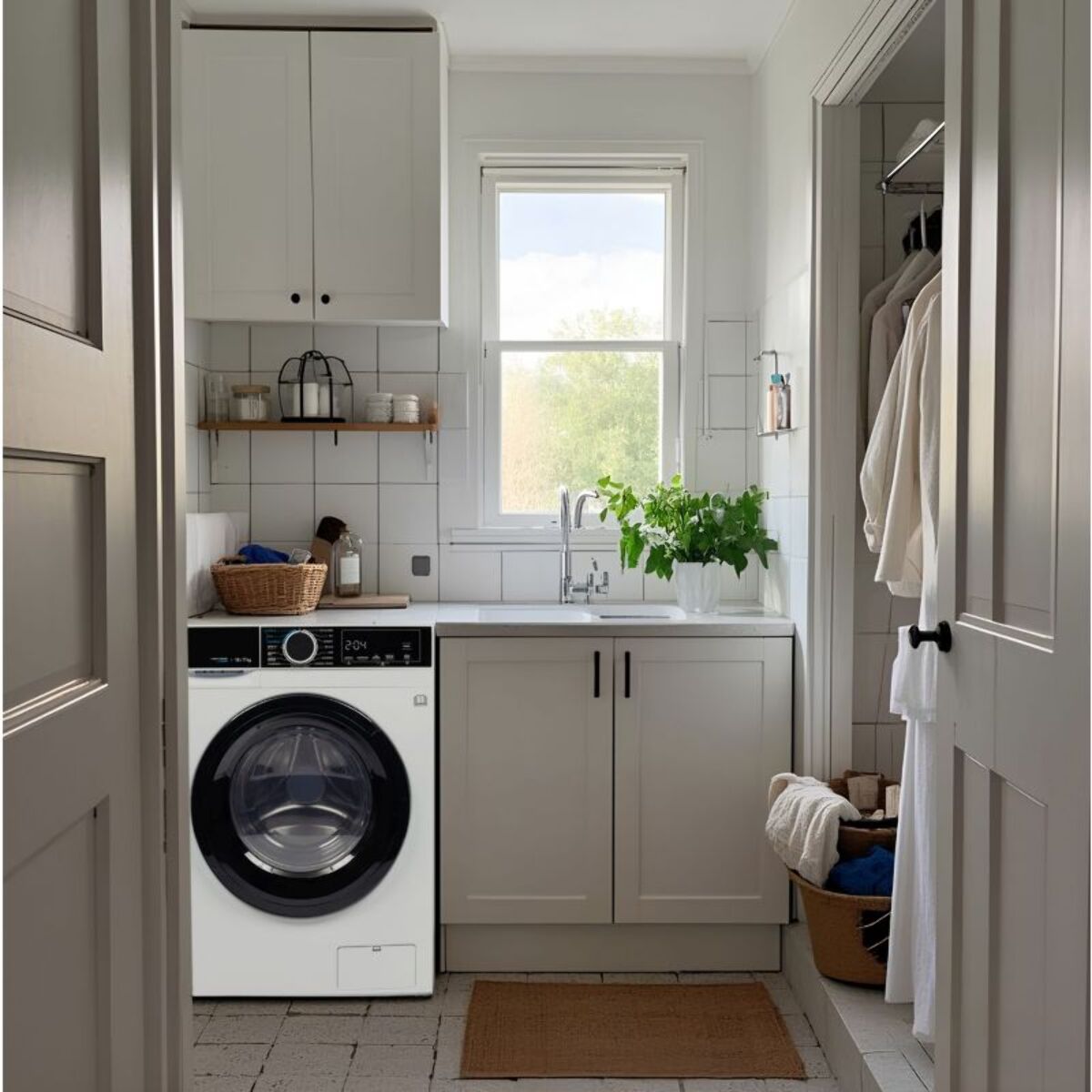 Lave linge séchant hublot ESSENTIELB ELS107-1b - 10/7 kg - 1400 tr/min - Classe D - Moteur induction