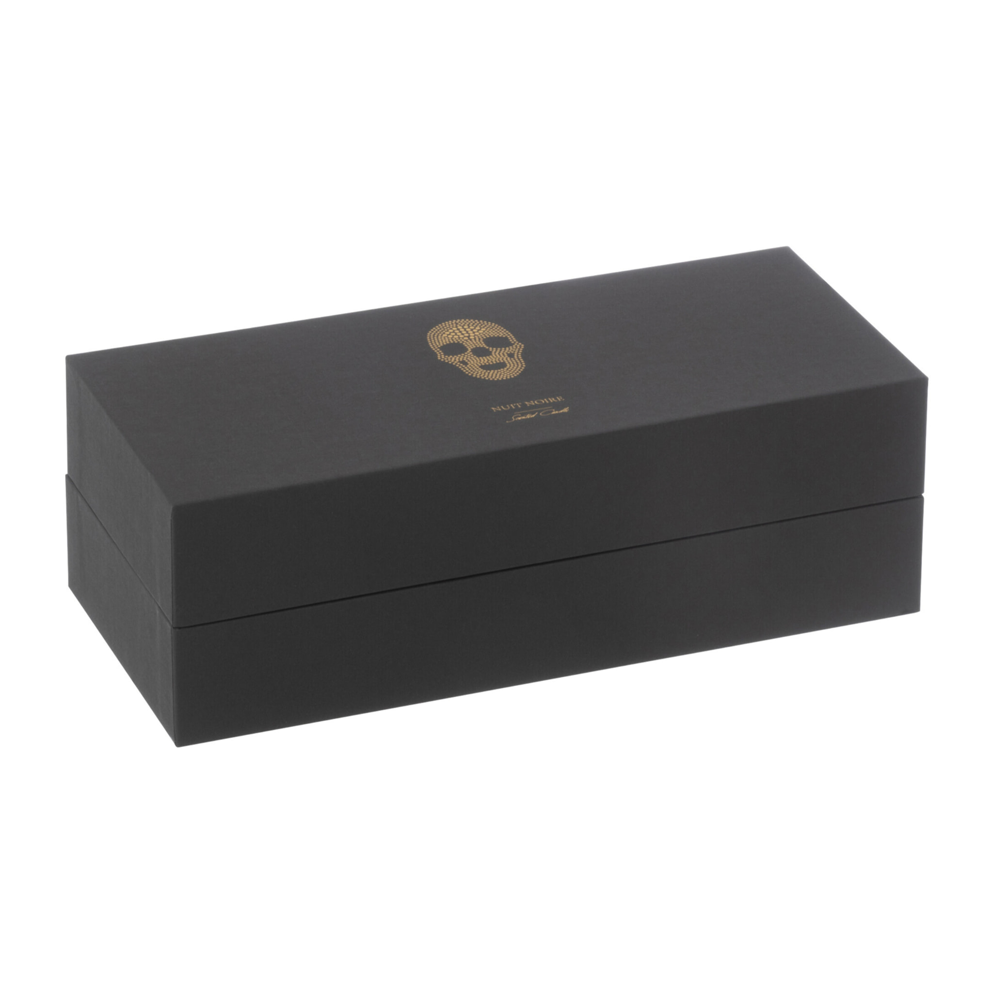 J-Line bougie parfumée Crâne Nuit Noire - Mysterious Palace - verre - noir - 16H - set de 3