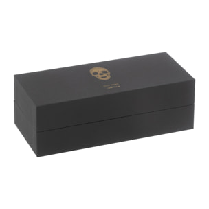 J-Line bougie parfumée Crâne Nuit Noire - Mysterious Palace - verre - noir - 16H - set de 3